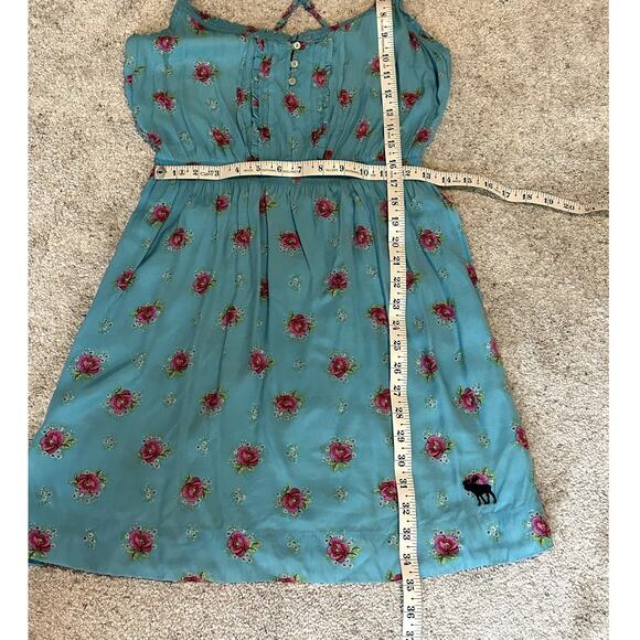 Ambercrombie & Fitch Sz Large CottageCore Costal Spaghetti Cross Back Mini Dress - Picture 4 of 10